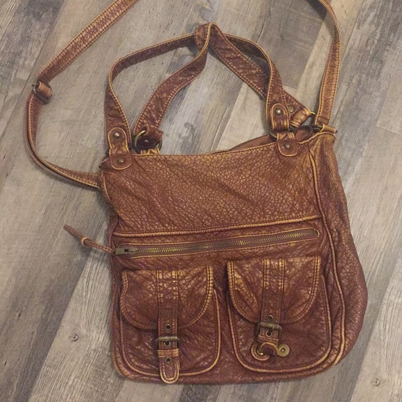Large brown faux leather purse - Picture 1 of 2